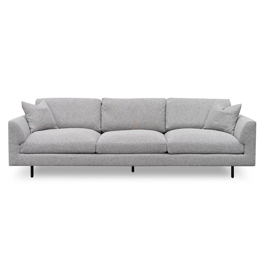 Osvaldo 4 Seater Fabric Sofa - Sterling Charcoal