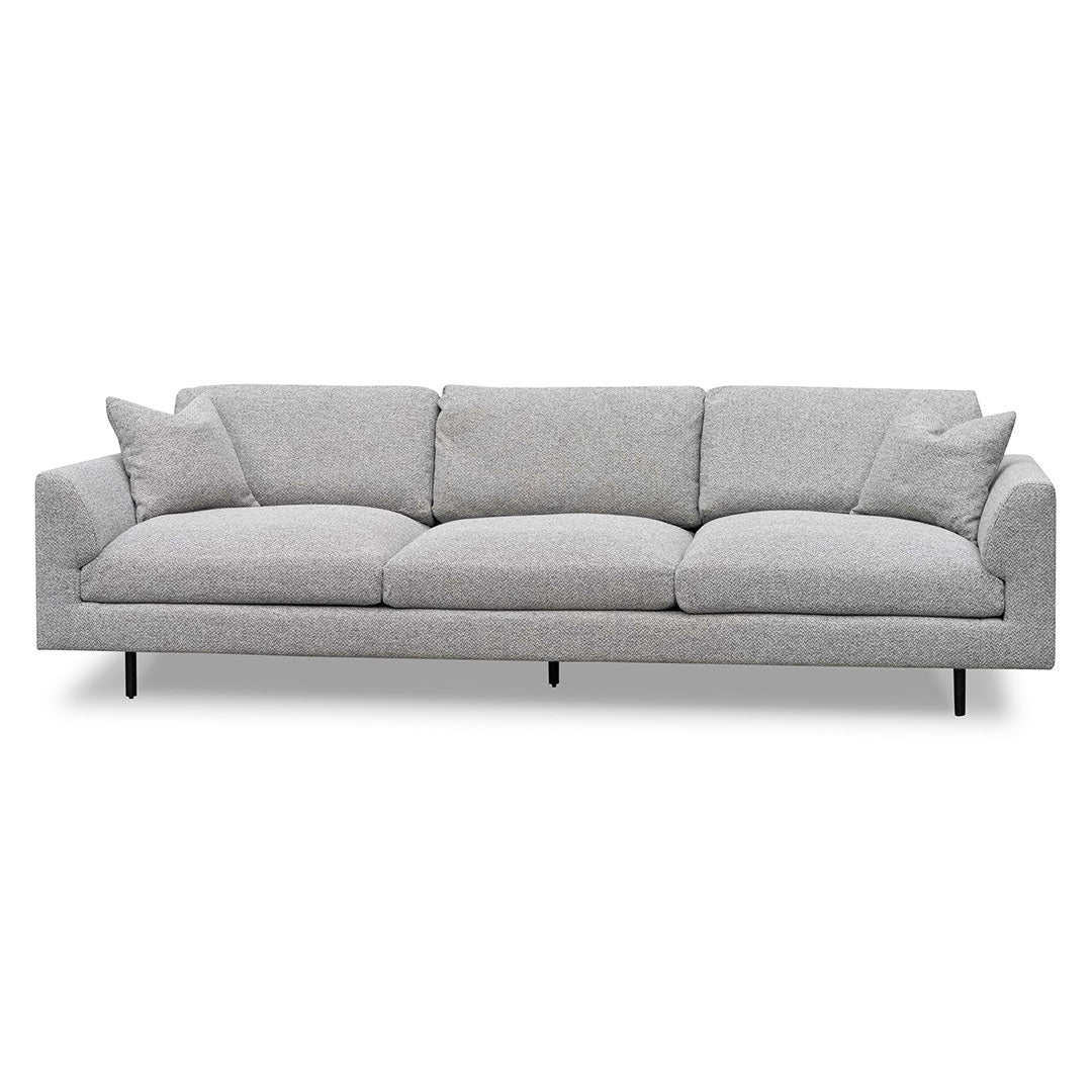 Osvaldo 4 Seater Fabric Sofa - Sterling Charcoal