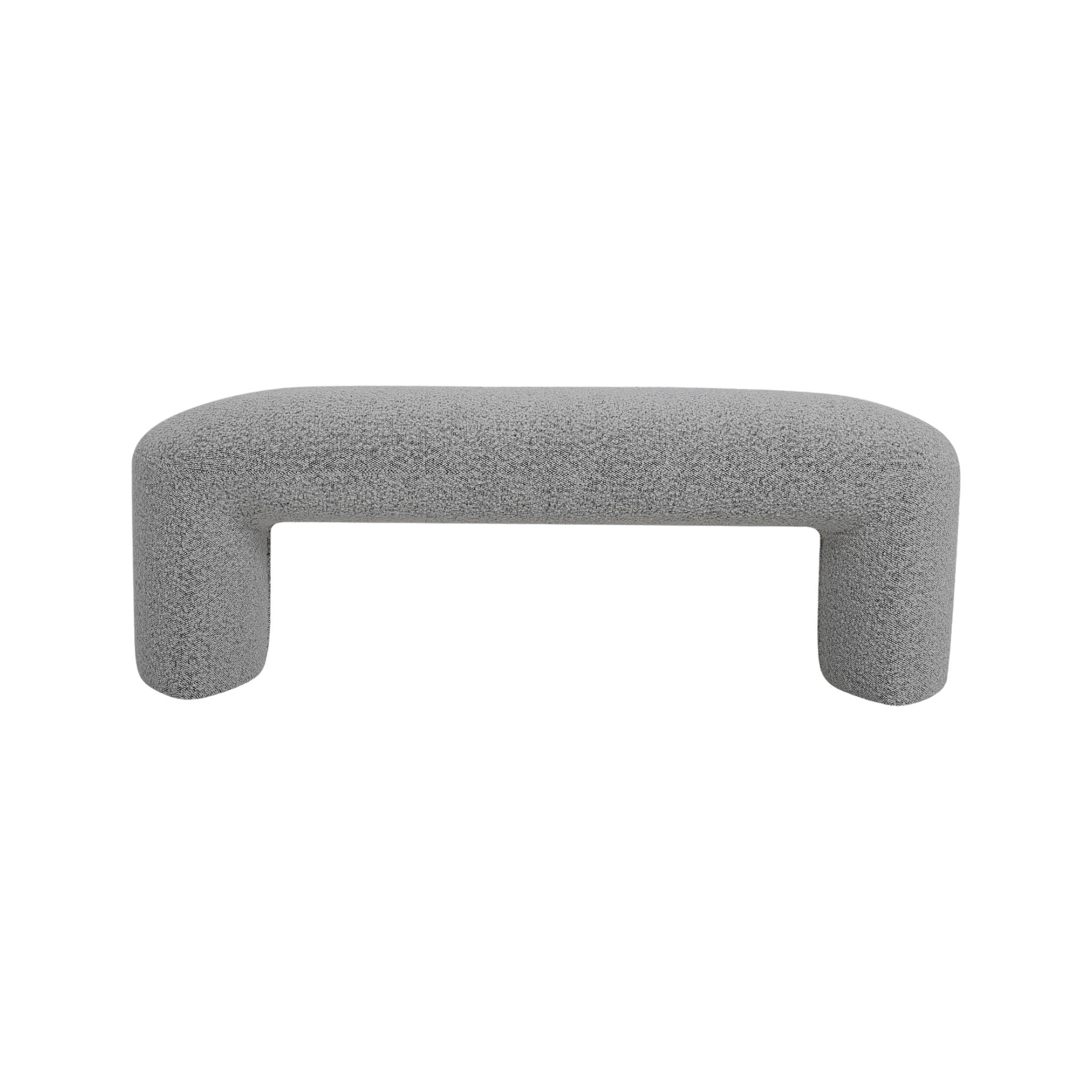 Everet 1.2m Long Ottoman Bench - Pepper Boucle