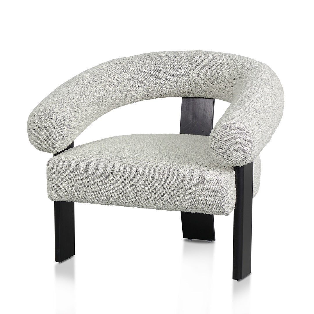 Romana Pepper Boucle Armchair - Black Legs