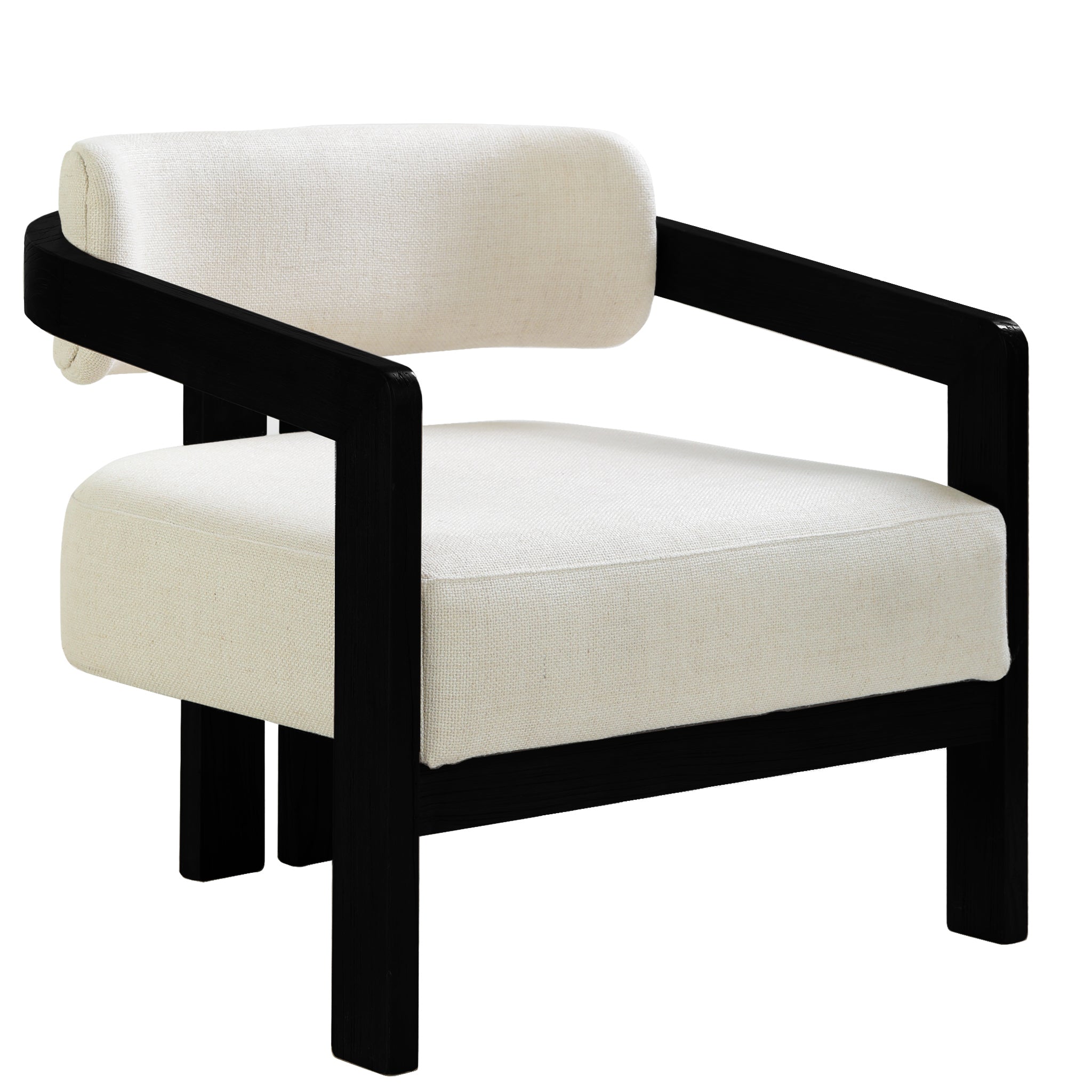 Malene Black Armchair - Linen