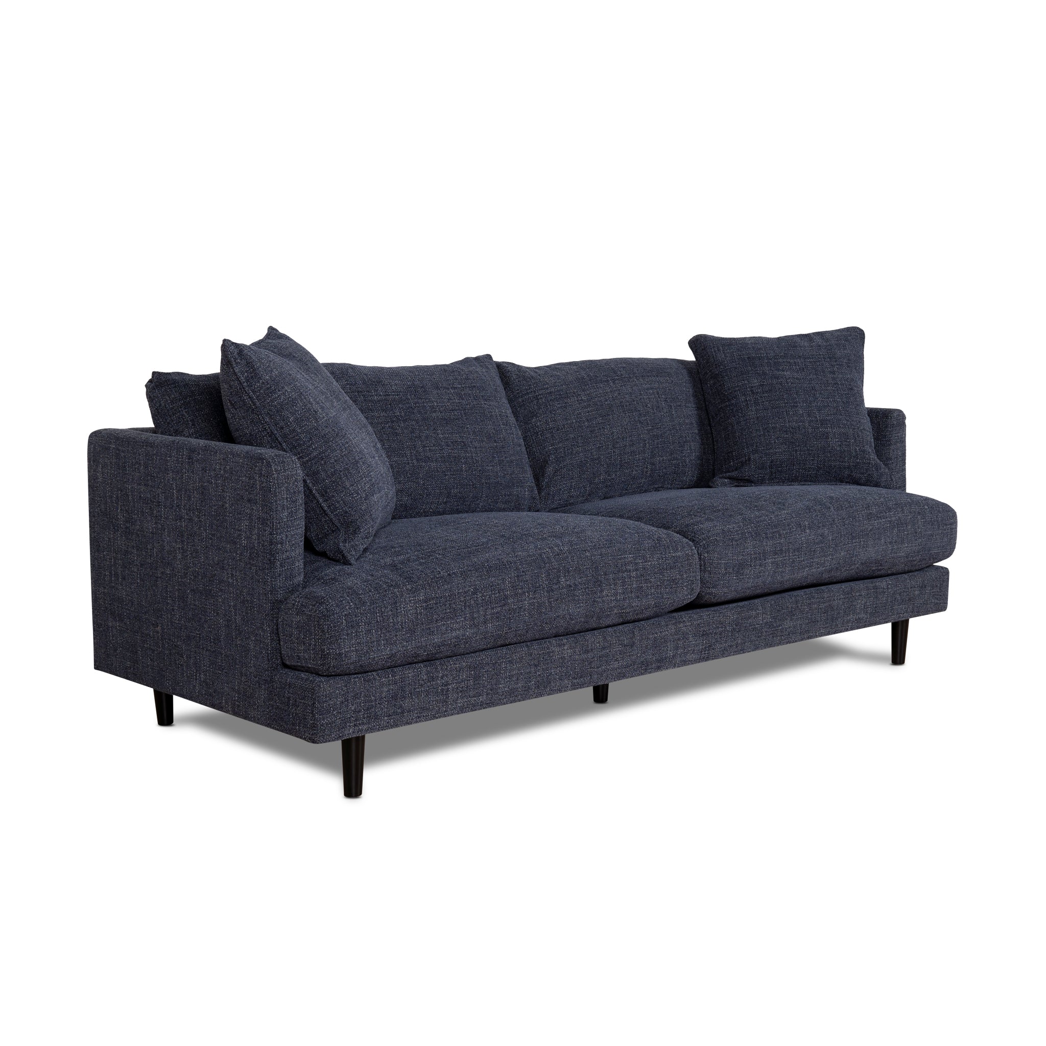 Dennis 3 Seater Fabric Sofa - Moss Navy Blue