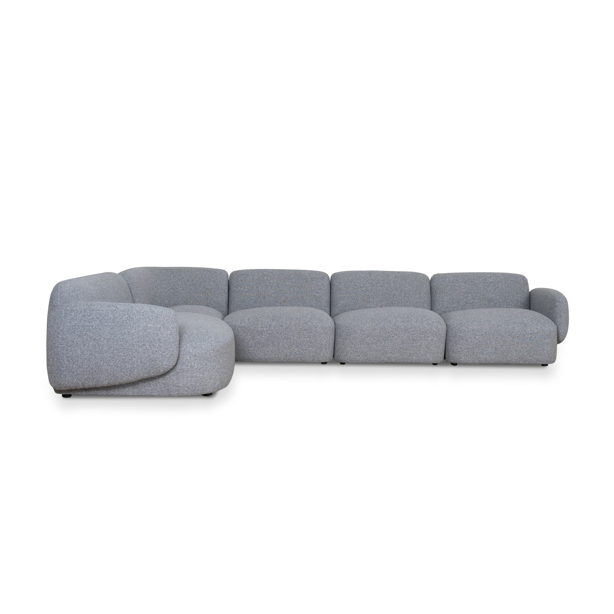 Gosling Left Chaise Modular Sofa - Glacier Grey