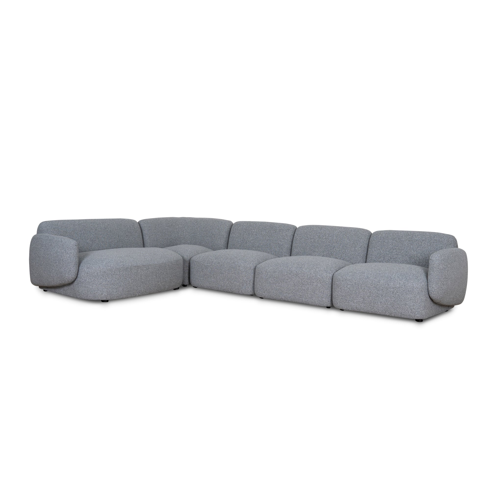 Gosling Left Chaise Modular Sofa - Glacier Grey