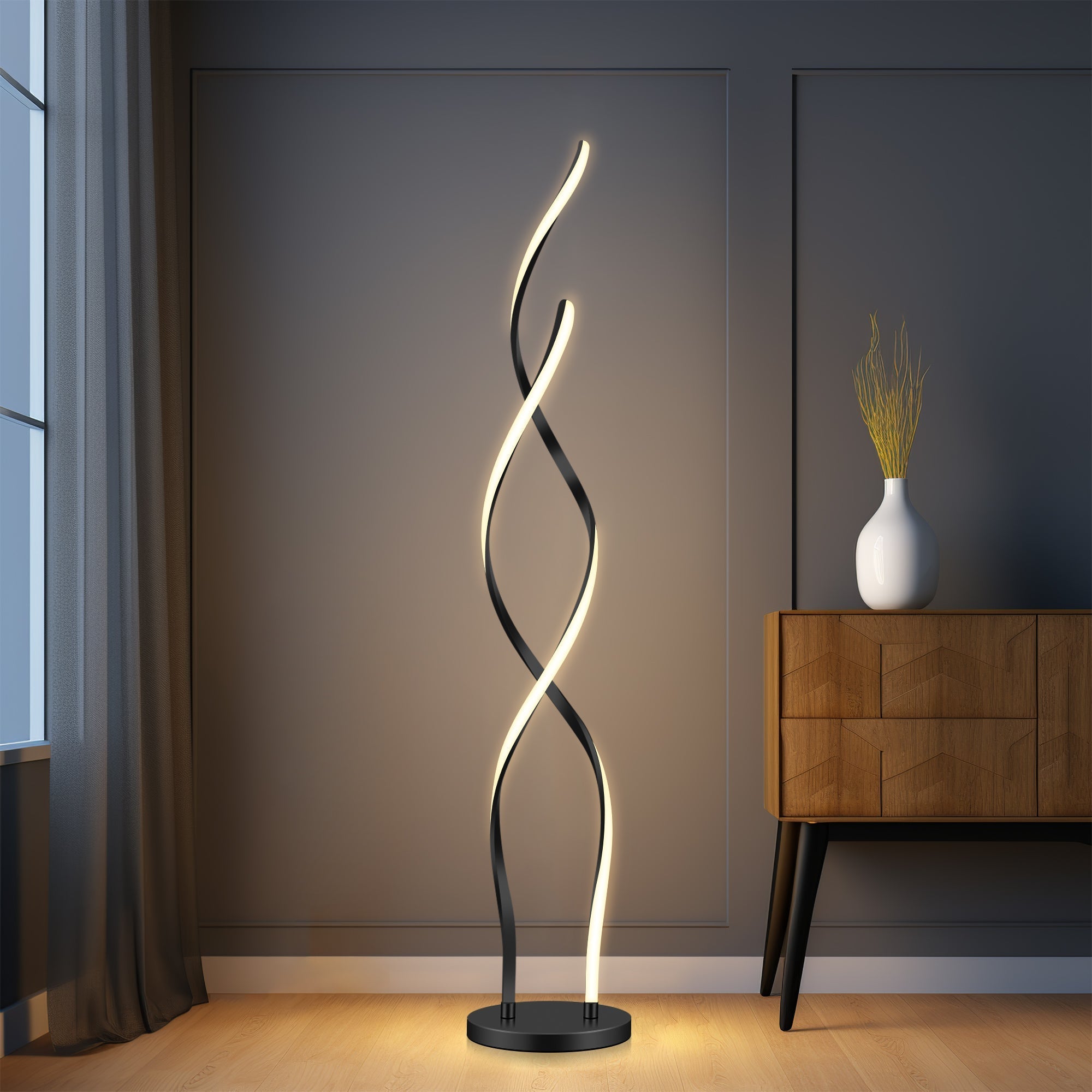 Acropora LED Floor Lamp - Black