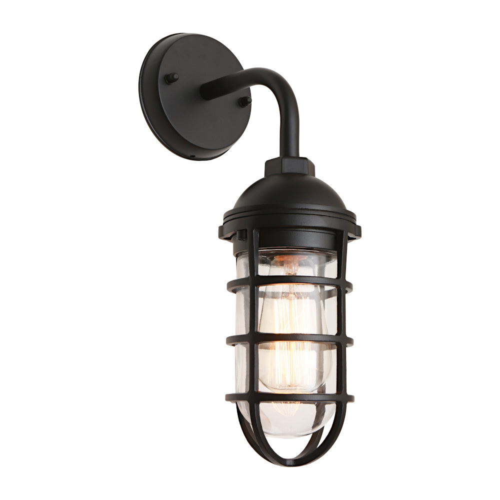 Neriah Single Light Exterior Wall - Black