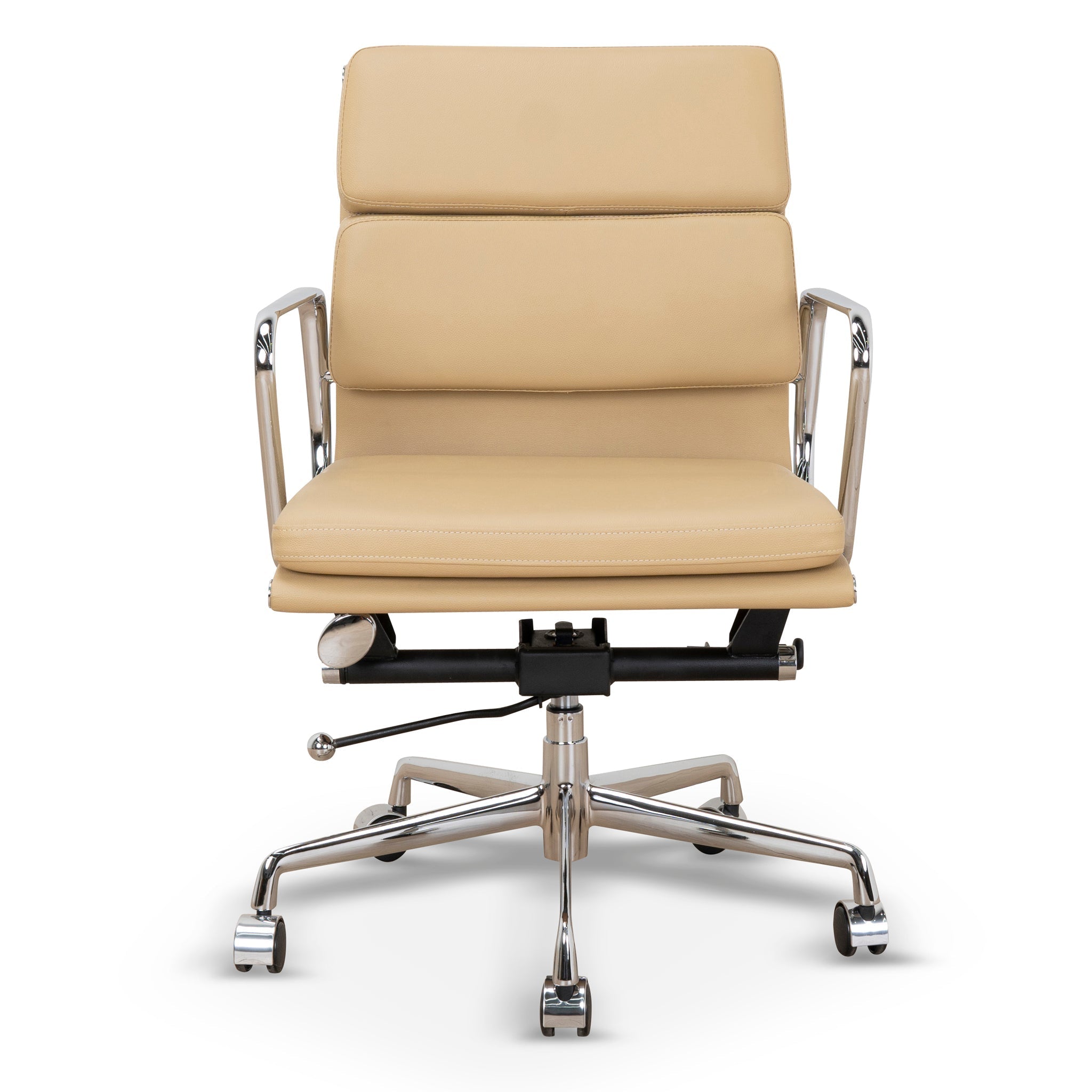 Ashton Low Back Office Chair - Light Brown Leather