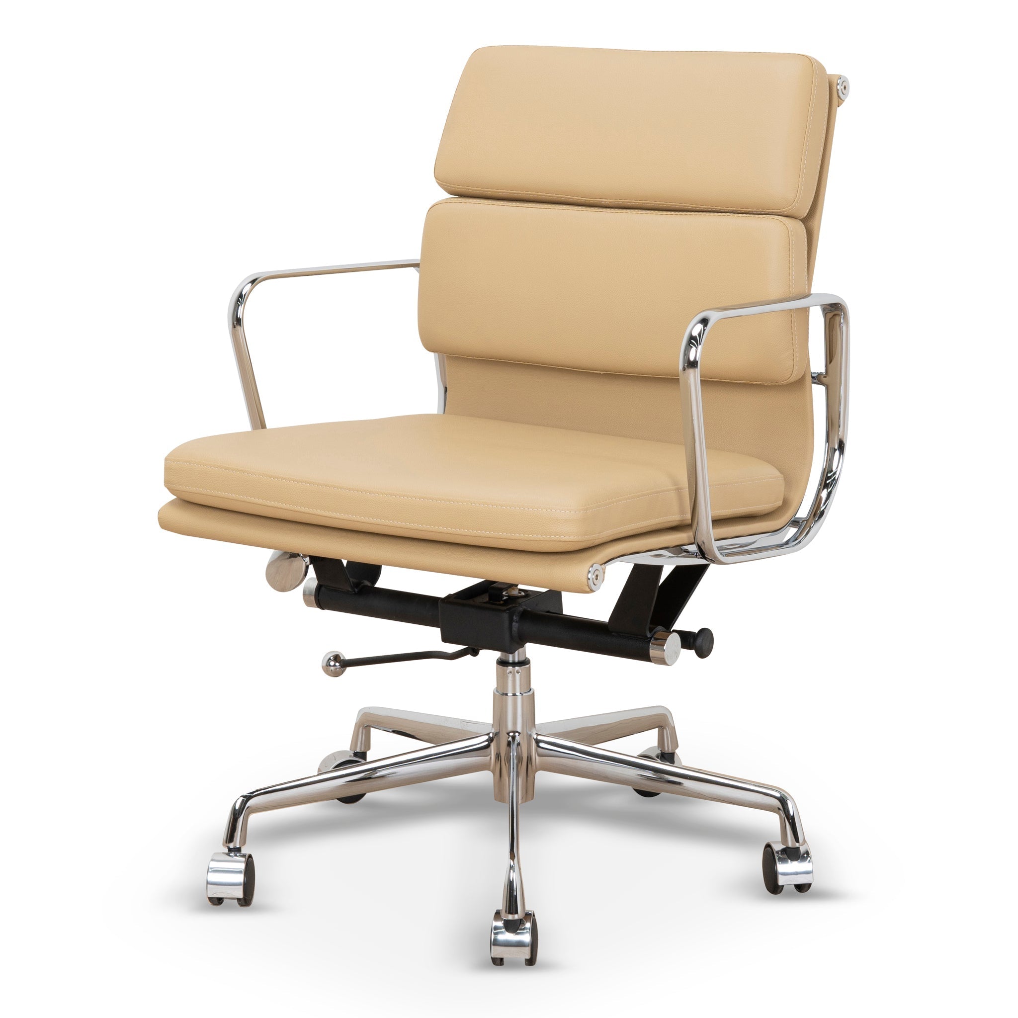 Ashton Low Back Office Chair - Light Brown Leather