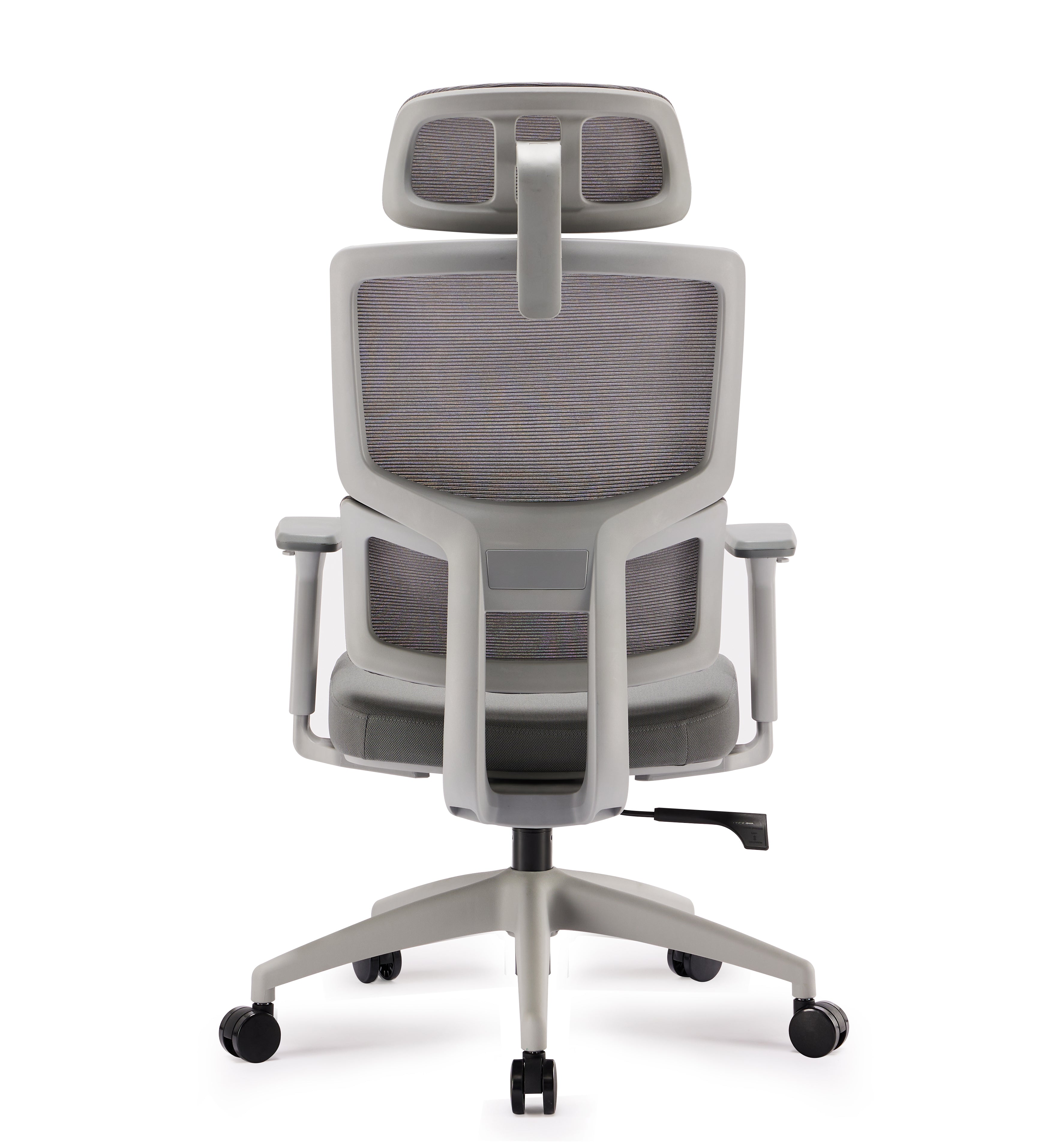 Furrow Mesh Ergonomic Office Chair with Headrest - Grey