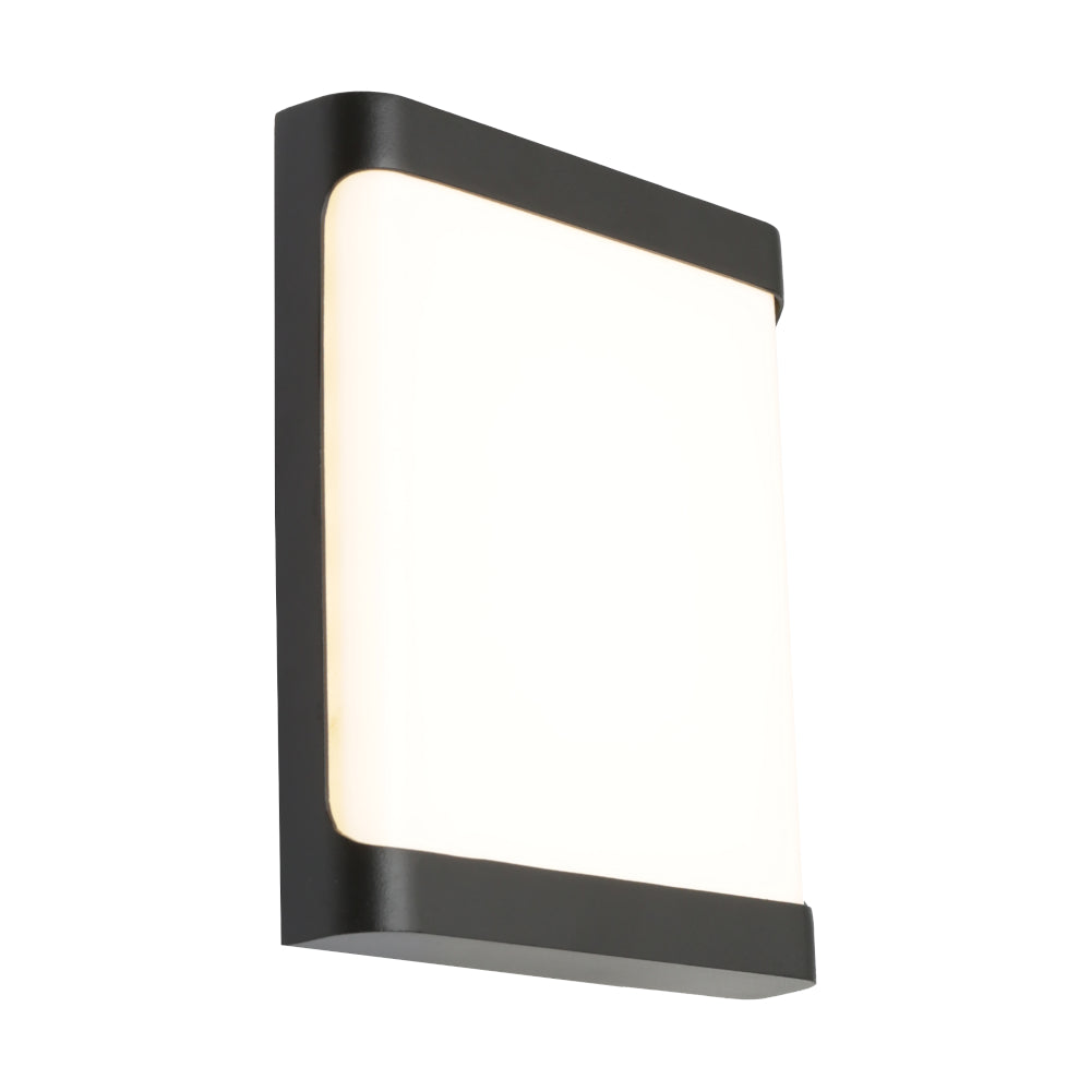 Oreah Plain Exterior LED Wall Light - Black