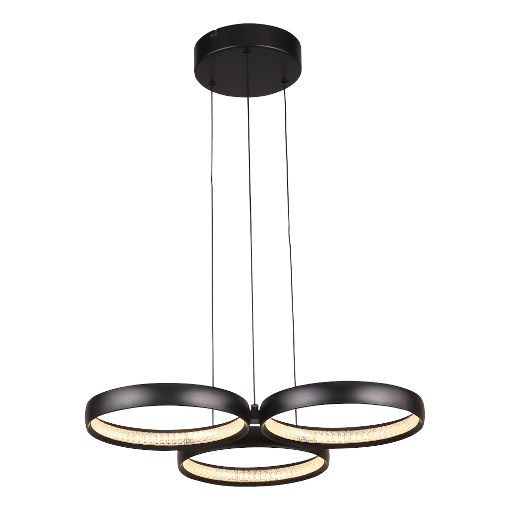 Orion  3 Light LED Pendant - Black