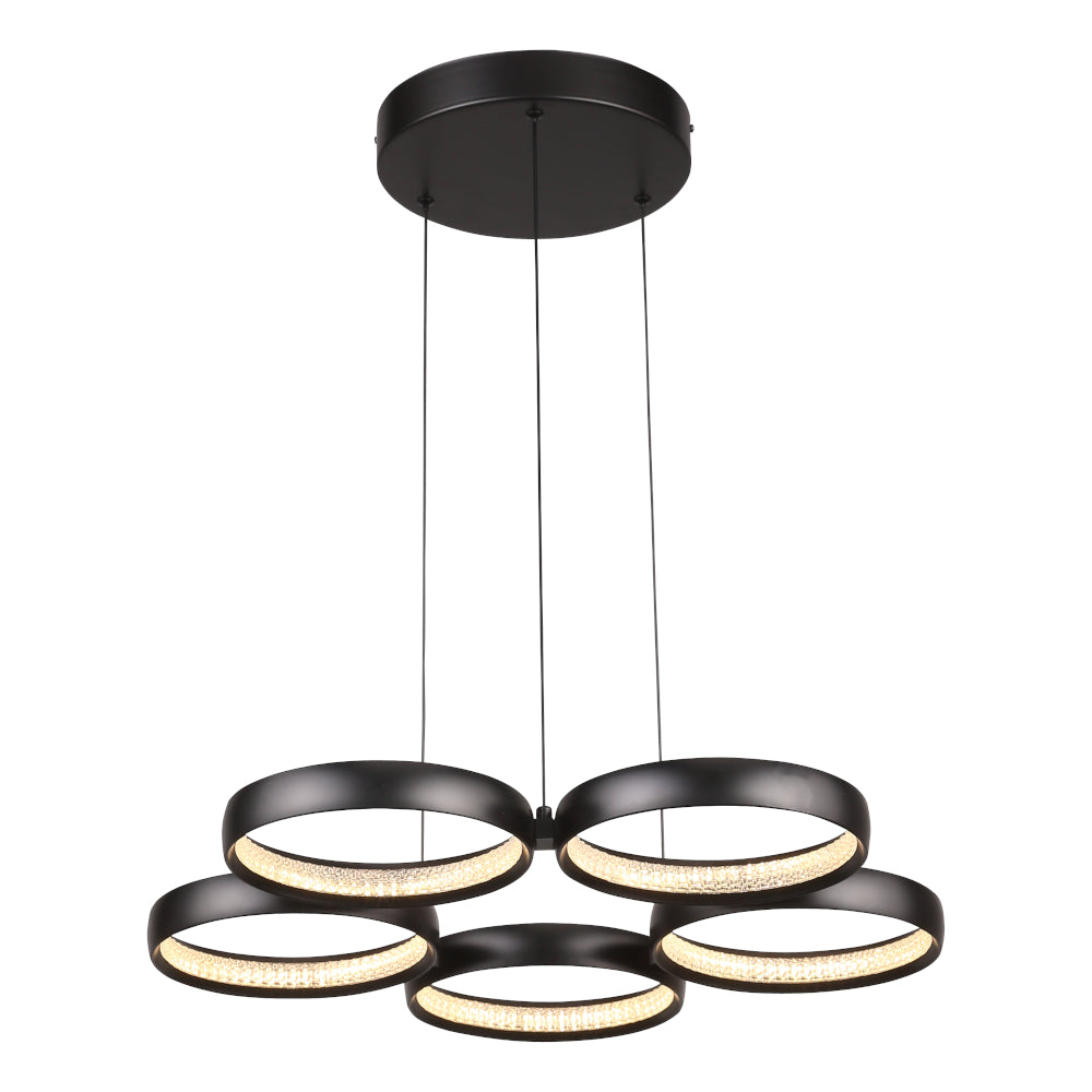 Orion  5 Light LED Pendant - Black