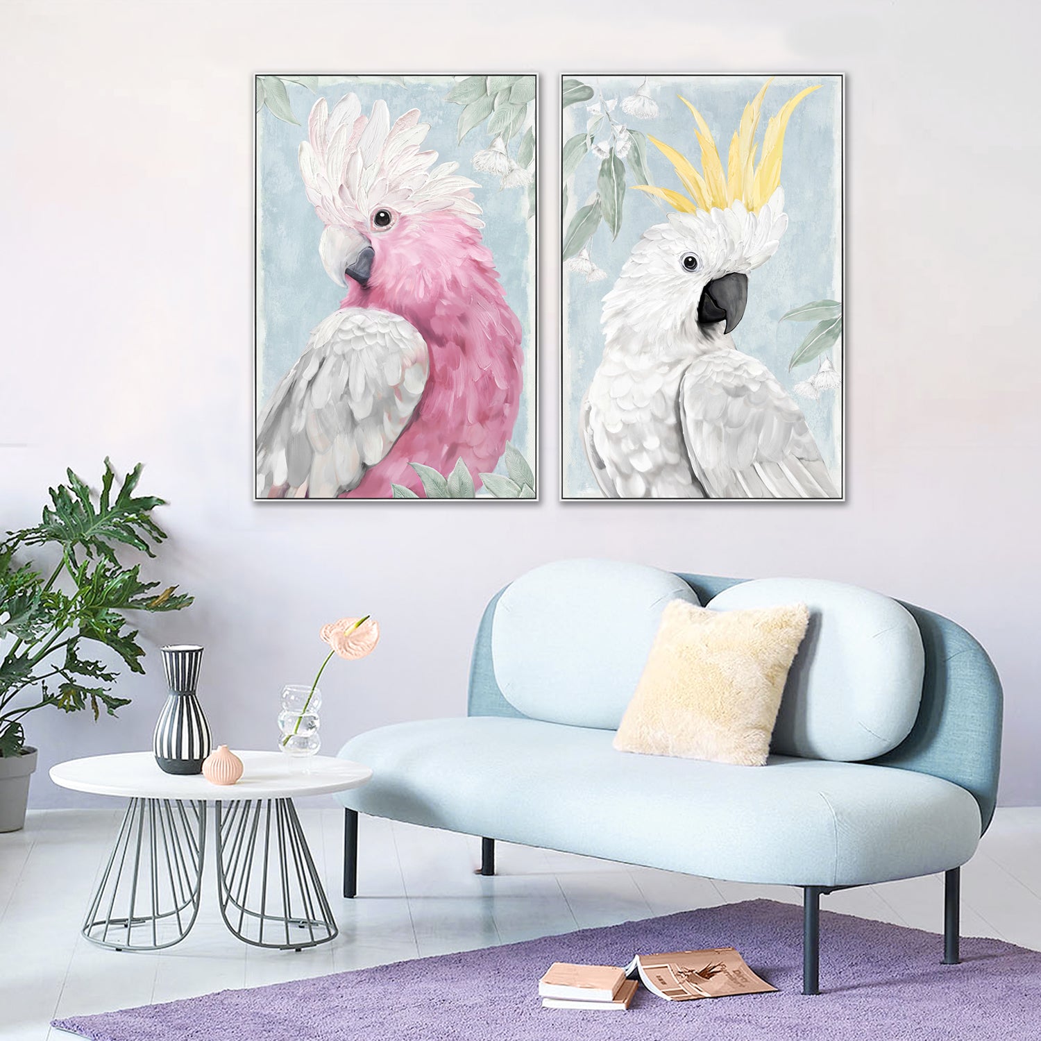 Cockatoo Cute Painting 62x92cm