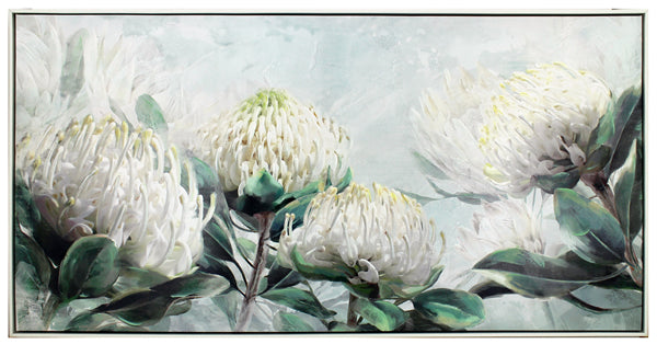 White Waratahs Painting 123x63cm