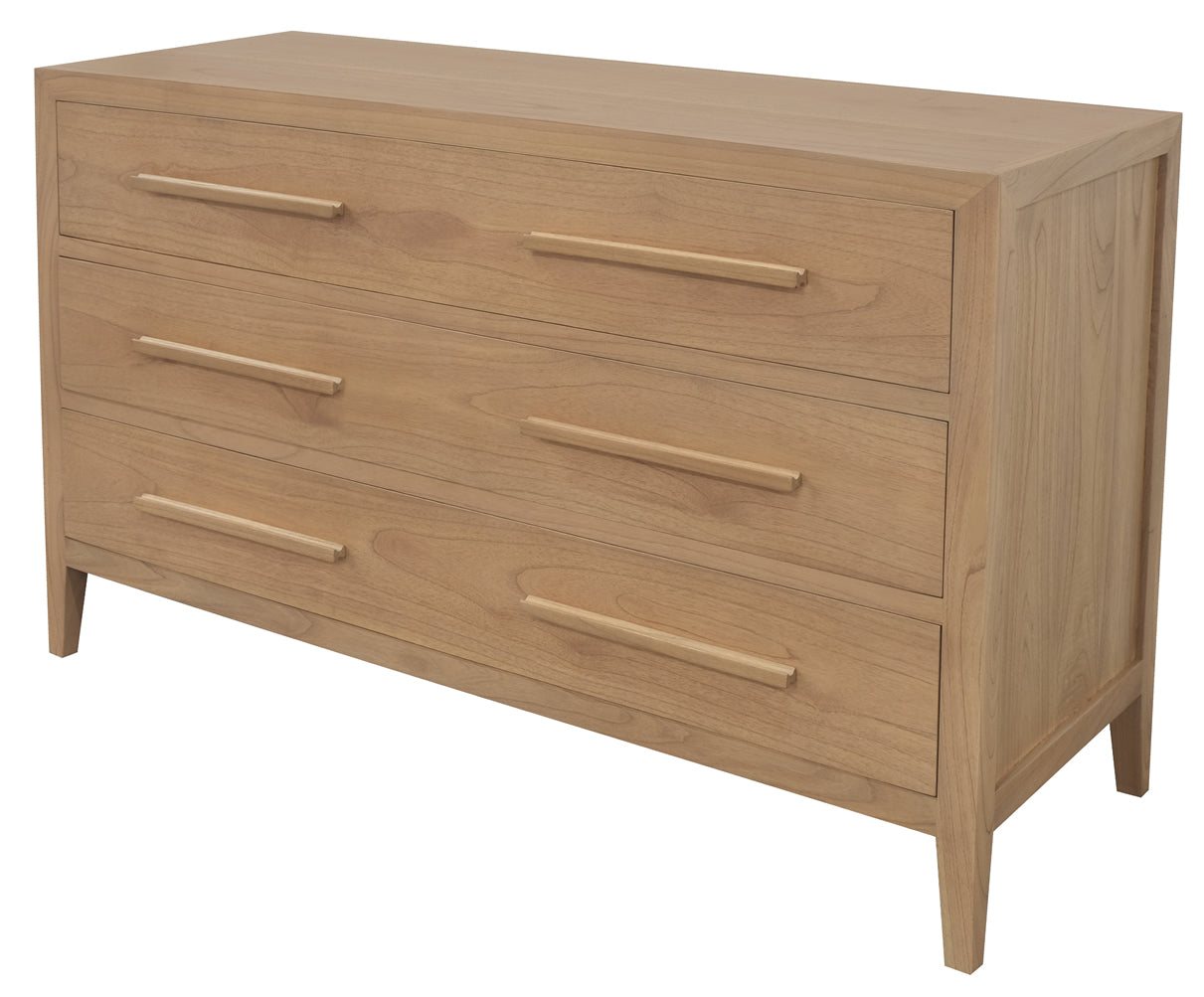 Dion 3-Drawer Solid Mindi Chest of Drawers - Natural