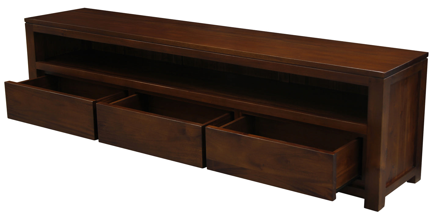 Amsterdam 3 Drawer Entertainment Unit - Mahogany