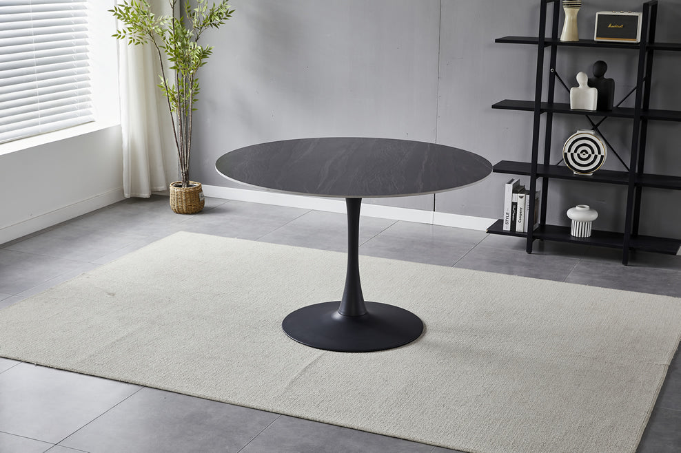 Scandi Dining Table Large - Black Sand