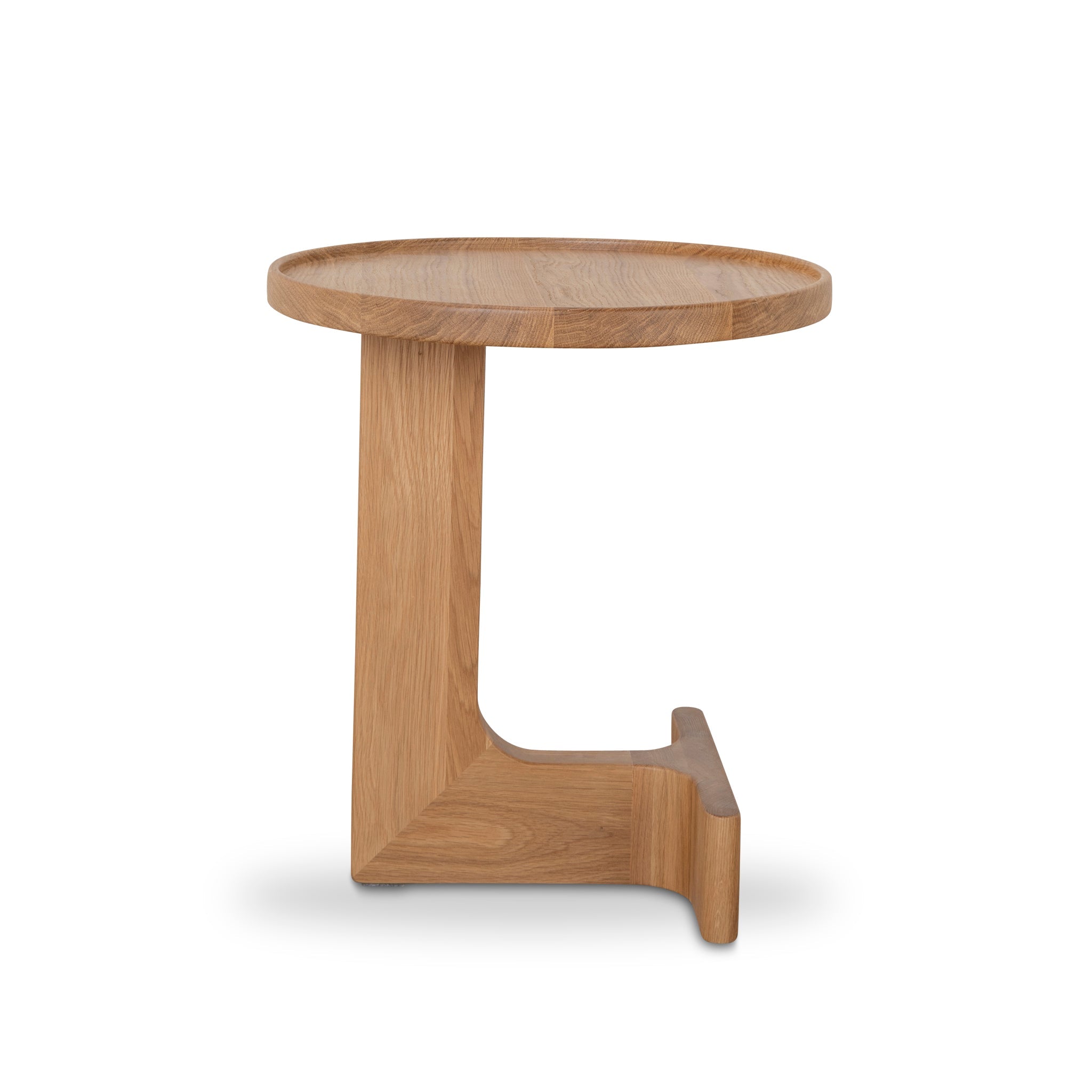 Lockyer 45cm Round Side Table - Natural Oak