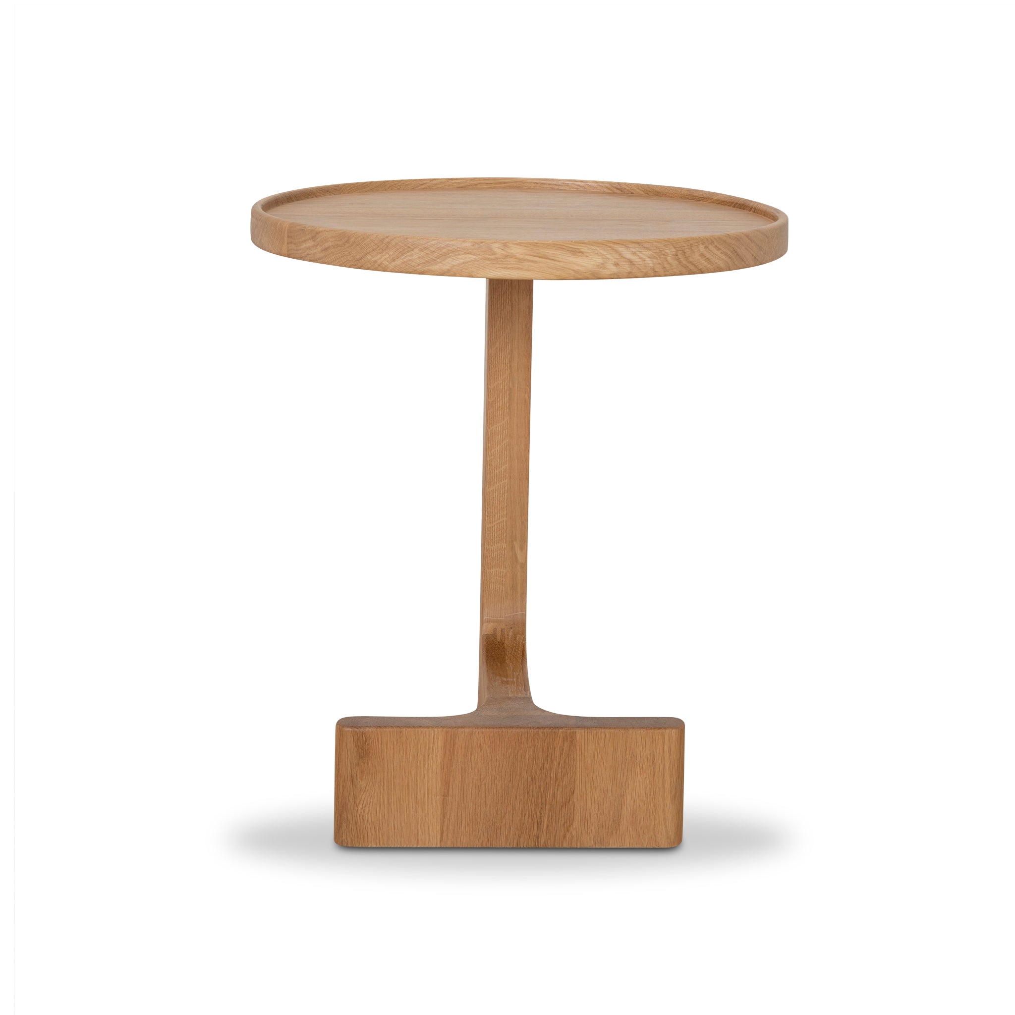 Lockyer 45cm Round Side Table - Natural Oak