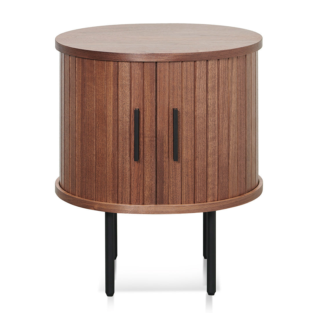 Dania Round Side Table - Walnut