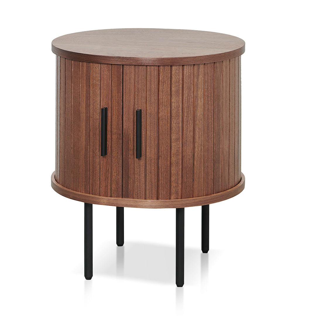 Dania Round Side Table - Walnut