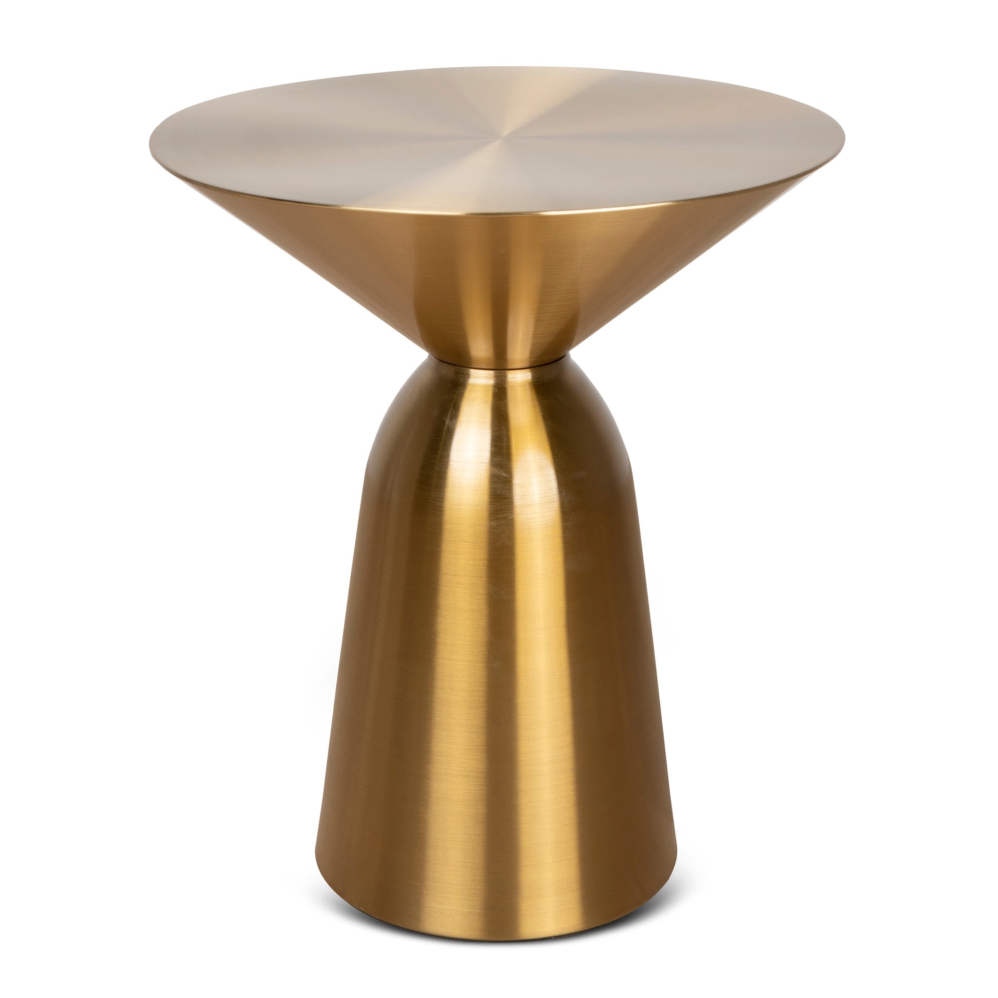 Zenon 45cm Round Side Table - Gold