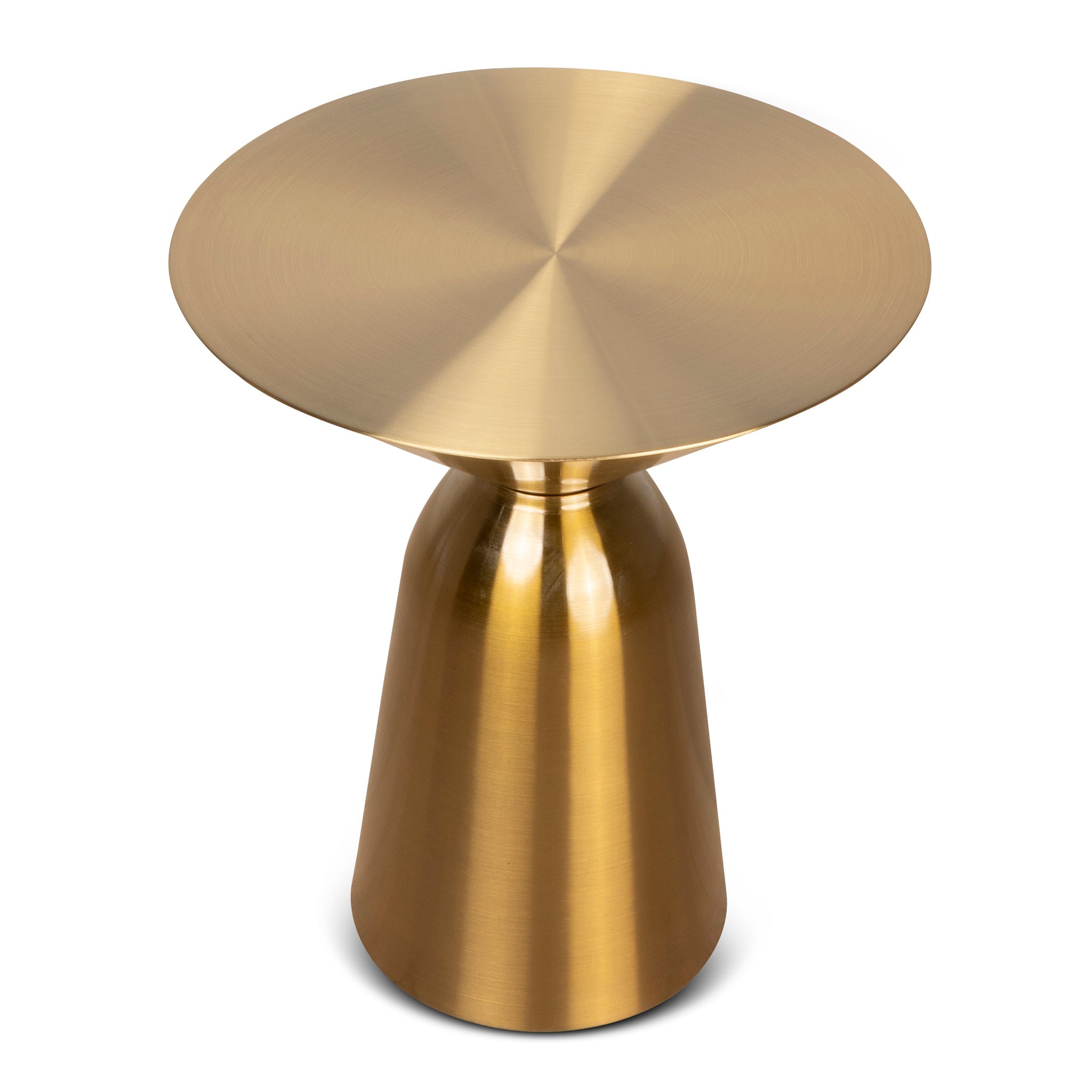 Zenon 45cm Round Side Table - Gold