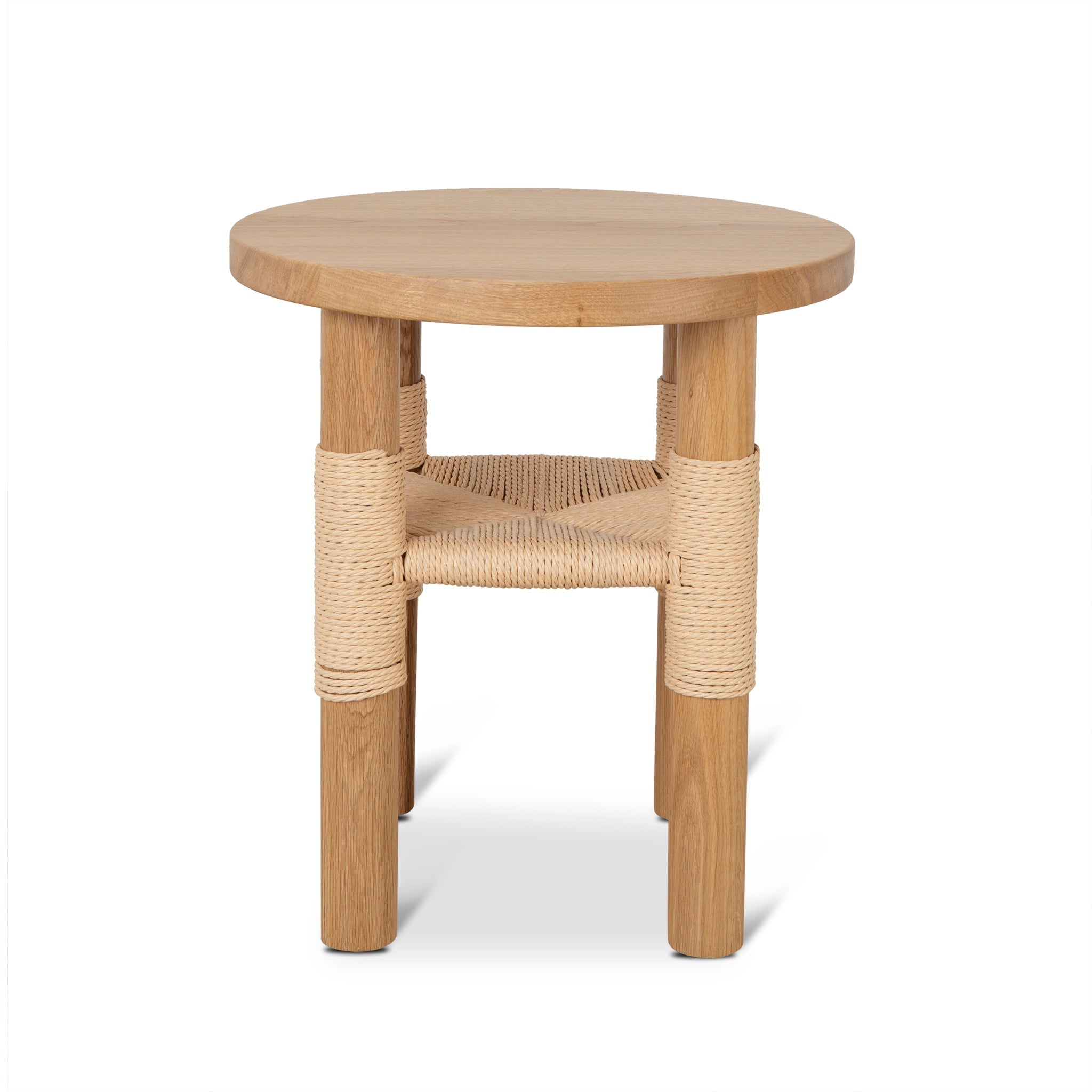 Smith 42cm Round Side Table - Natural