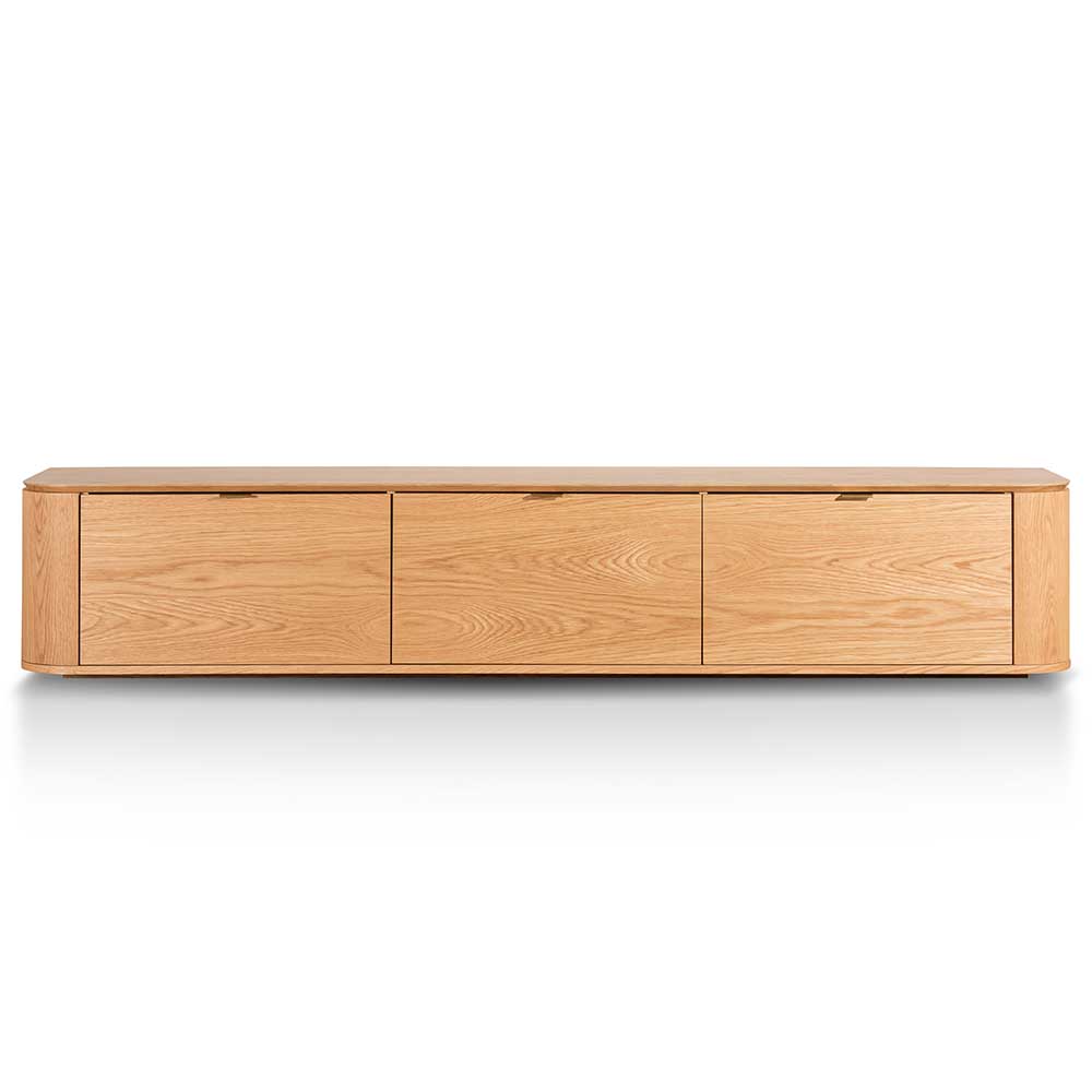 Curve 2.4m TV Entertainment Unit - Natural Oak