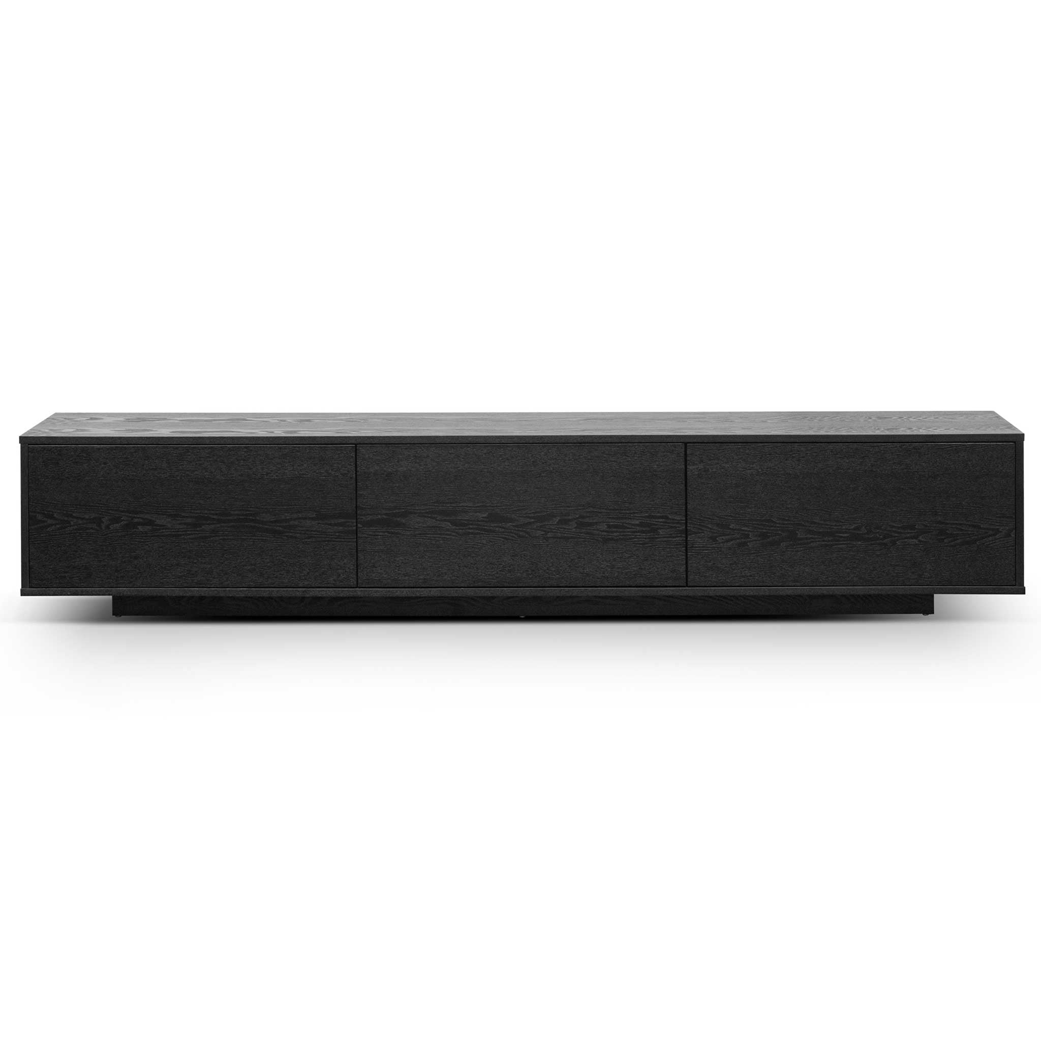 Letty 2.3m Wooden Entertainment Unit - Full Black