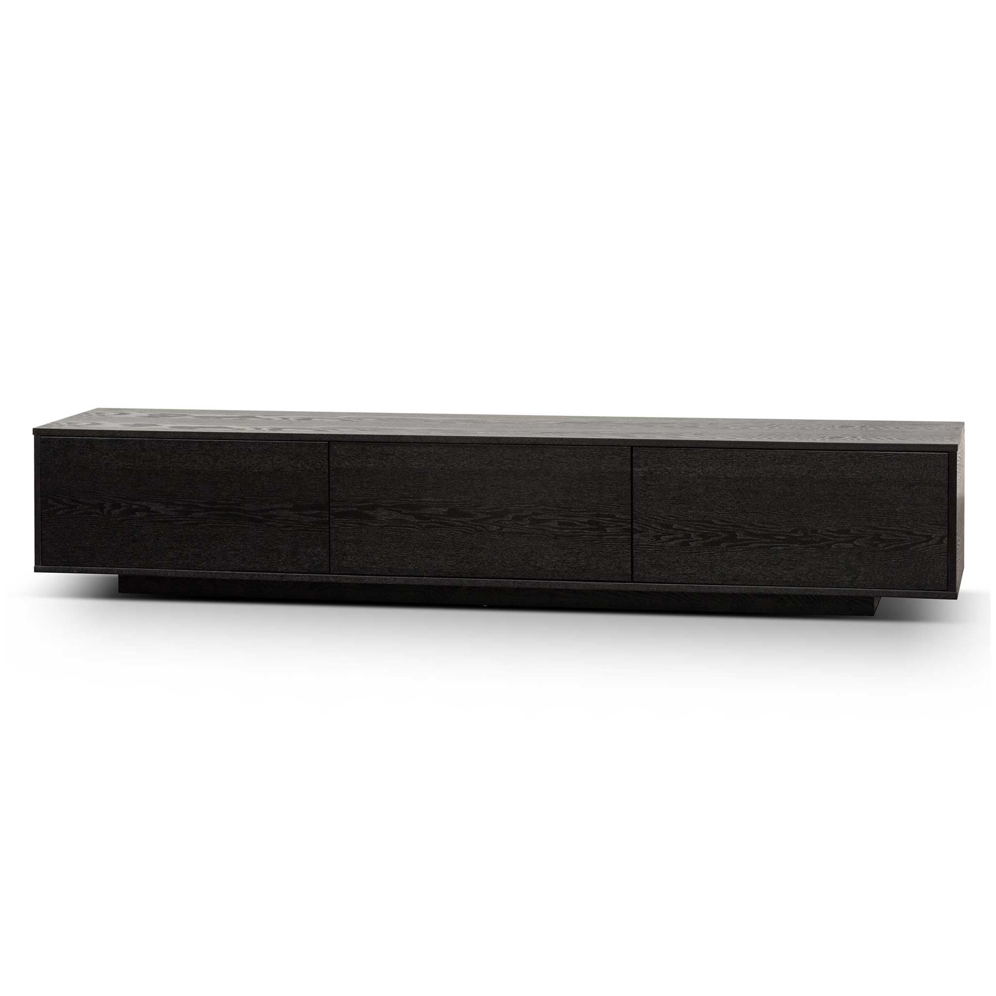 Letty 2.3m Wooden Entertainment Unit - Full Black