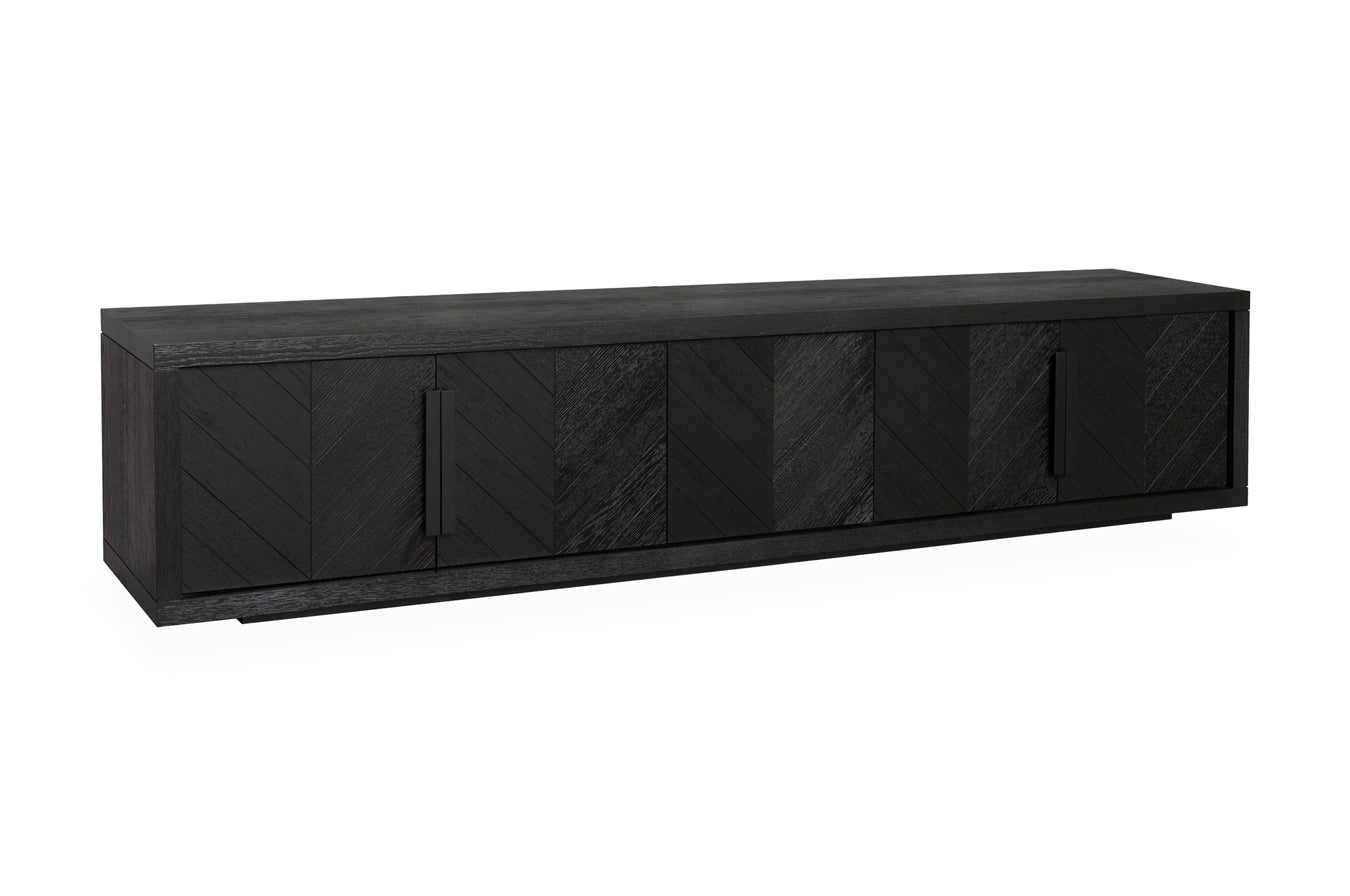 Miriam 2.23m Entertainment TV Unit - Textured Espresso Black