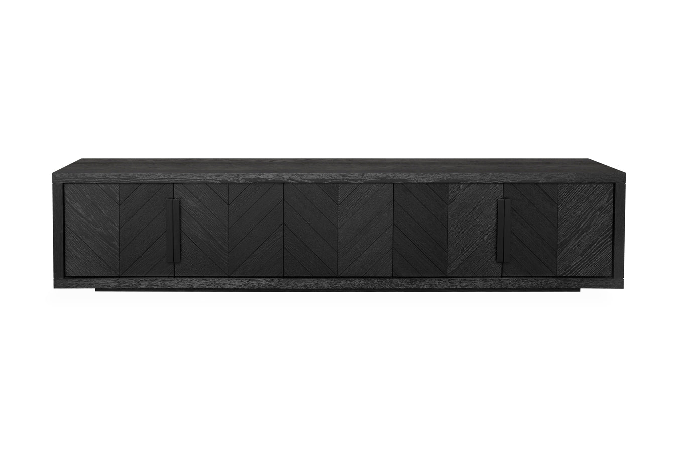 Miriam 2.23m Entertainment TV Unit - Textured Espresso Black