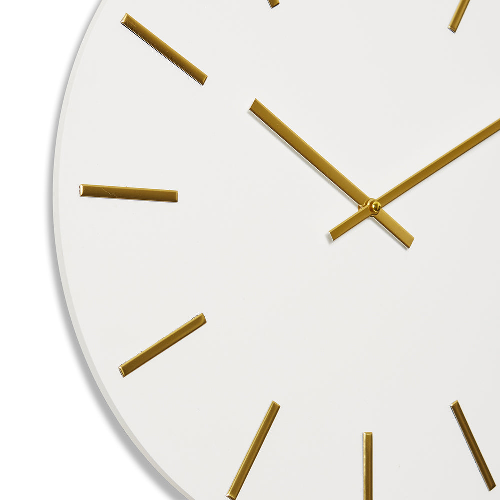 Maccus Wall Clock - White/Gold