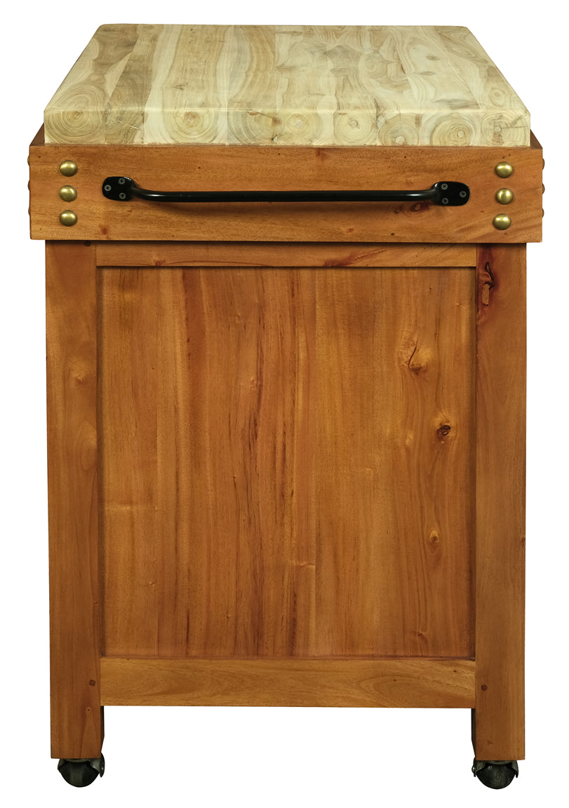 Heritage 2 Door 2 Drawer Butcher's Block - Light Pecan