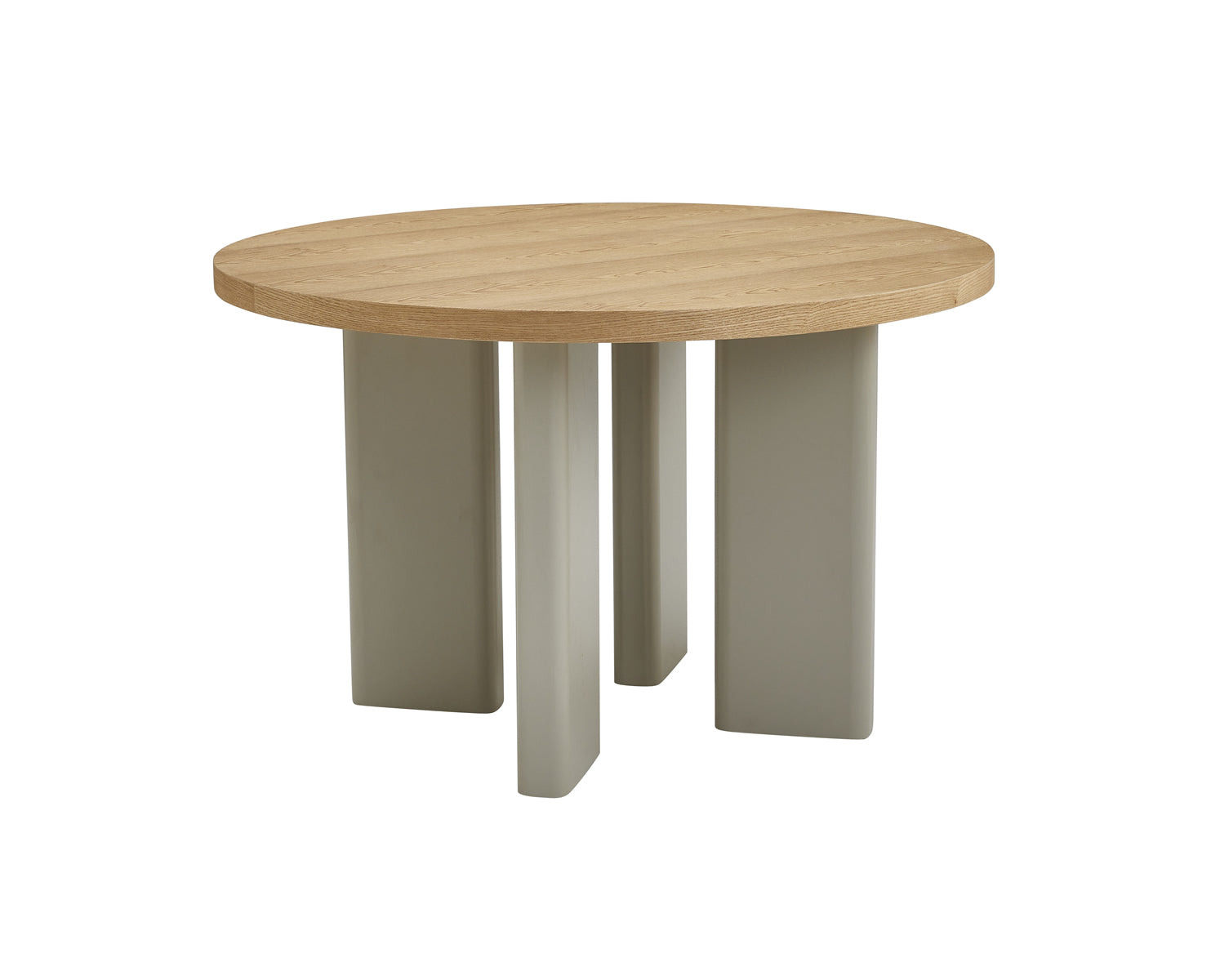 Western Round Dining Table - Oak / Grey