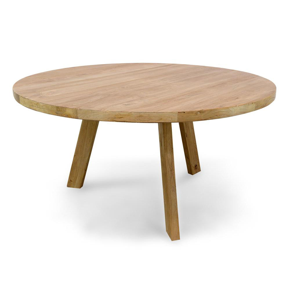 Ethan Reclaimed Elm Wood 1.5m Round Dining Table