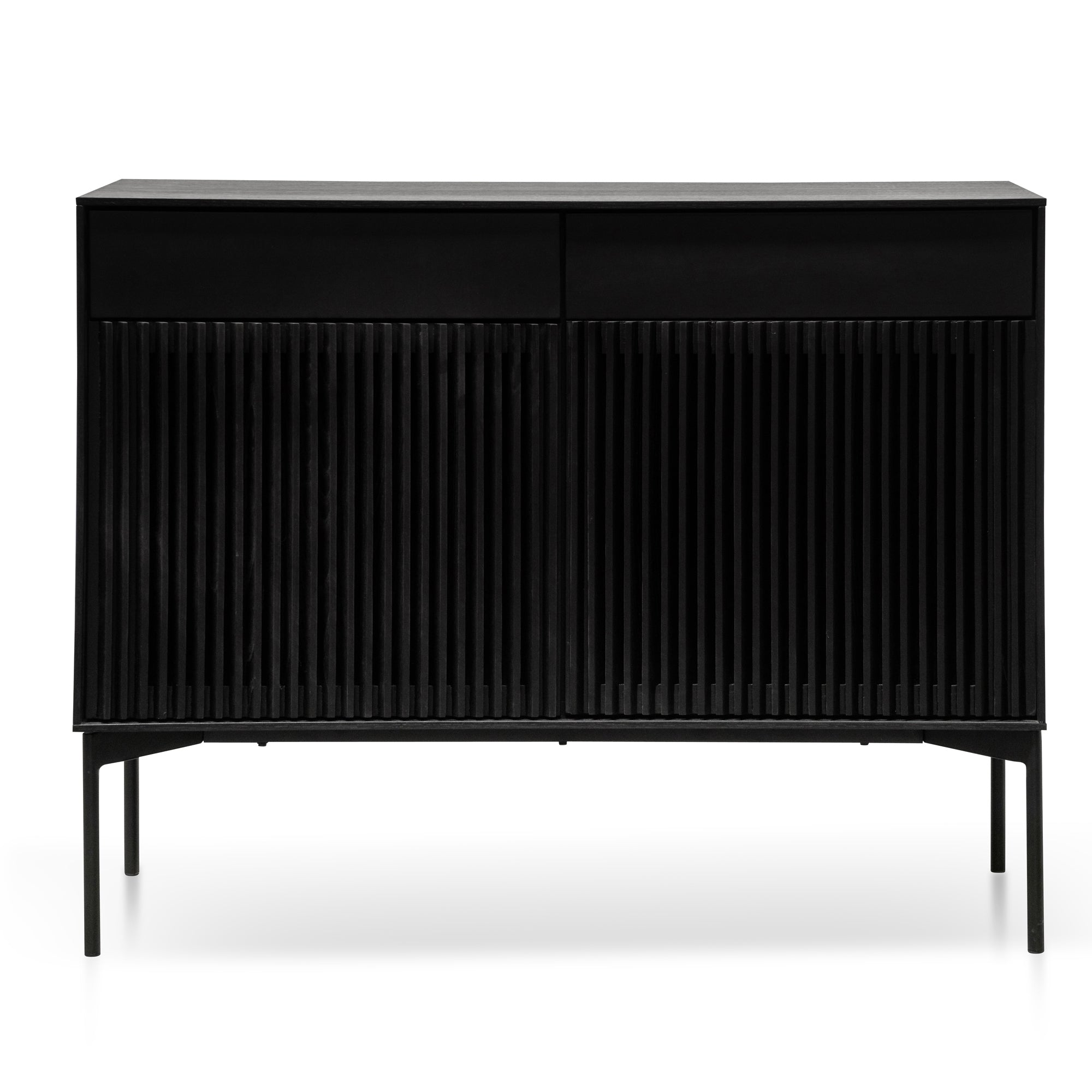 Edmund 110cm Wooden Sideboard Unit - Black Oak