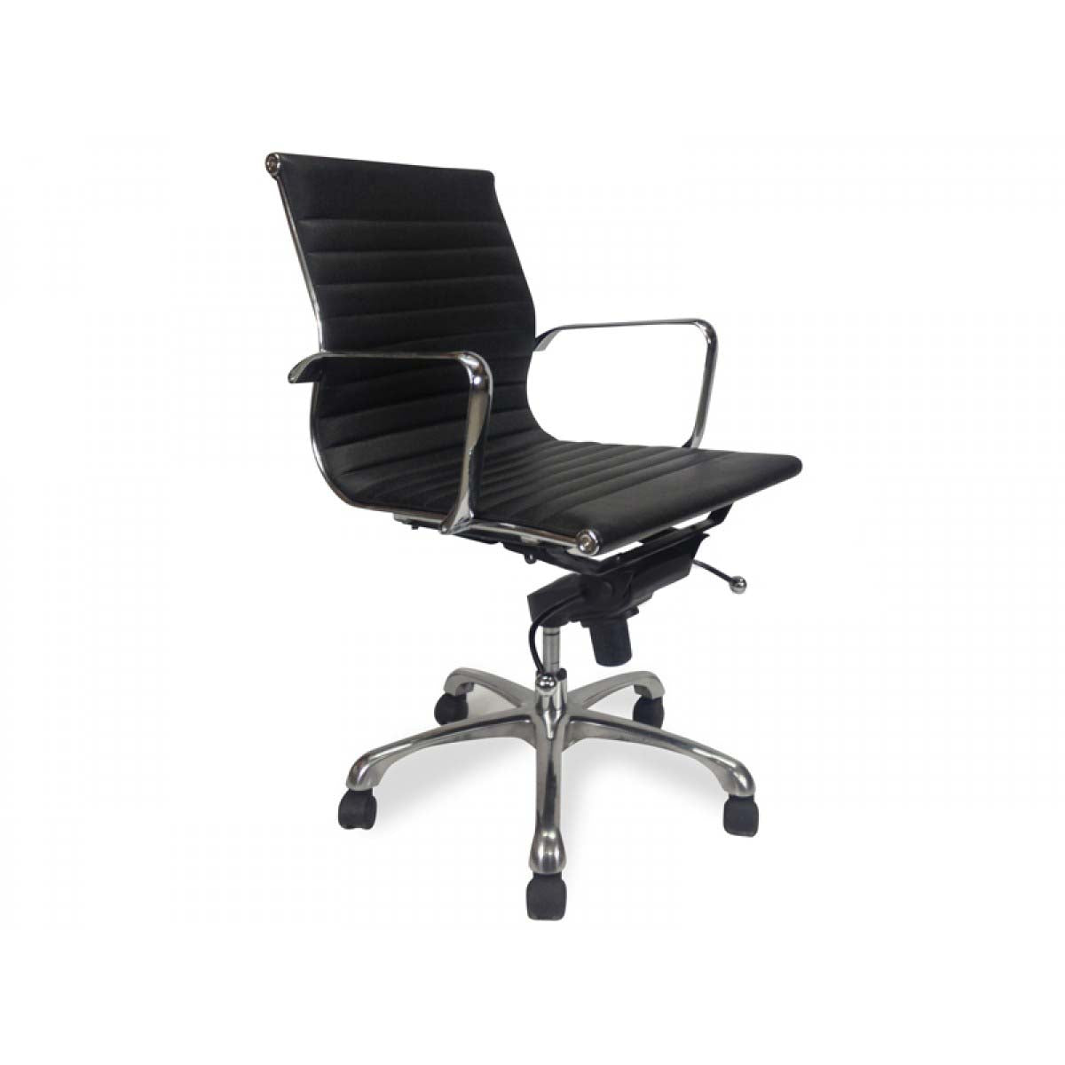 Veera Leather Office Chair - Black