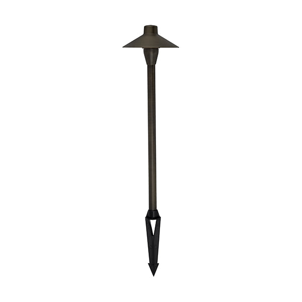 Garden Spike Light Fixed 12V G4 Rustic Brass IP54 L800mm Low Glare