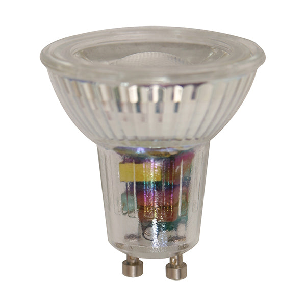 Globe LED GU10 Dimmable 5W 3000K Clear Silver 400Lm