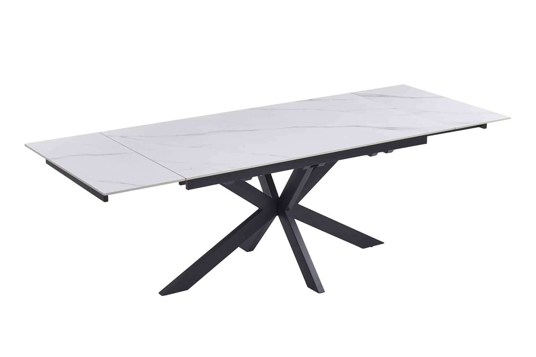 Naim Extension Dining Table - Snow White Ceramic