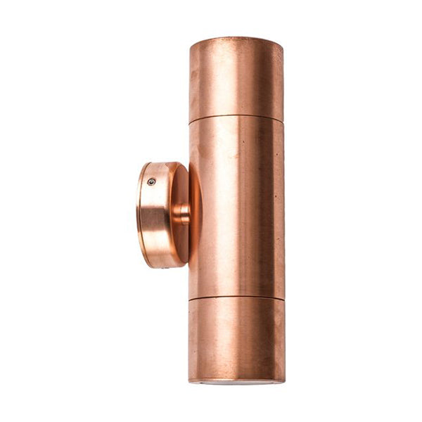 Pillar Light Up / Down GU10 Copper IP65 Round Back plate