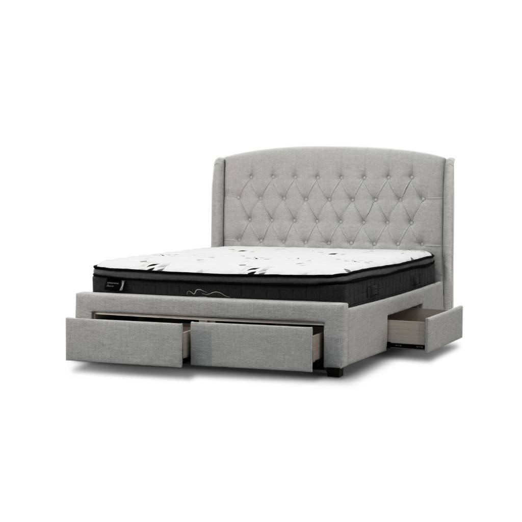 Kingston Upholstered Designer Bed - Queen